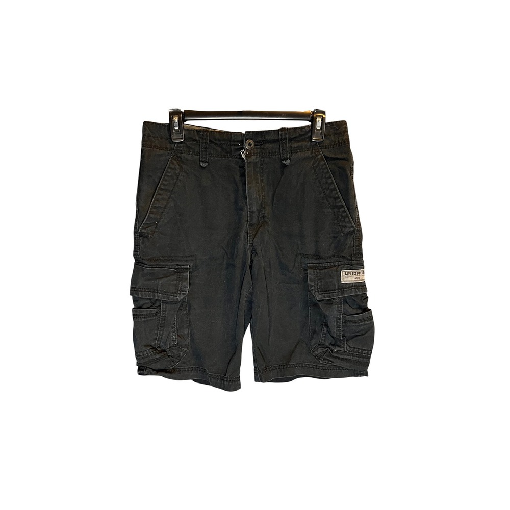 Unionbay Mens Black Cotton Cargo Shorts Size 30 YB51656 Genuine Sportswear